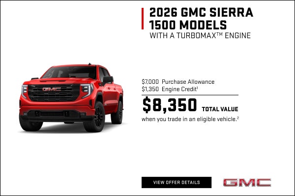 $7,000 Purchase Allowance
$1,350 Engine Credit1
$8,350 Total Value for when you trade in an eligi...
