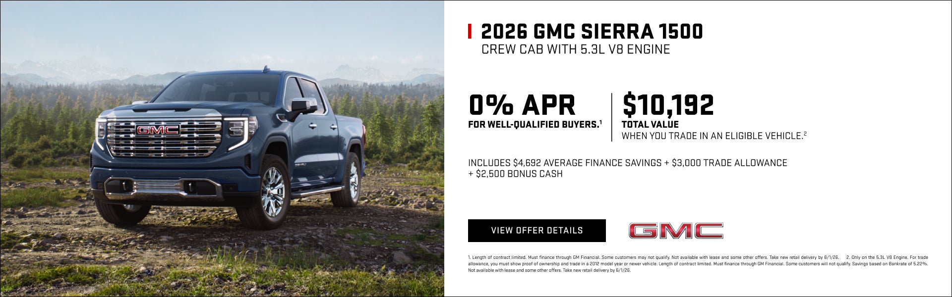 0% APR for well-qualified buyers.1

With a $10,192 Total Value when you trade in an eligible vehi...